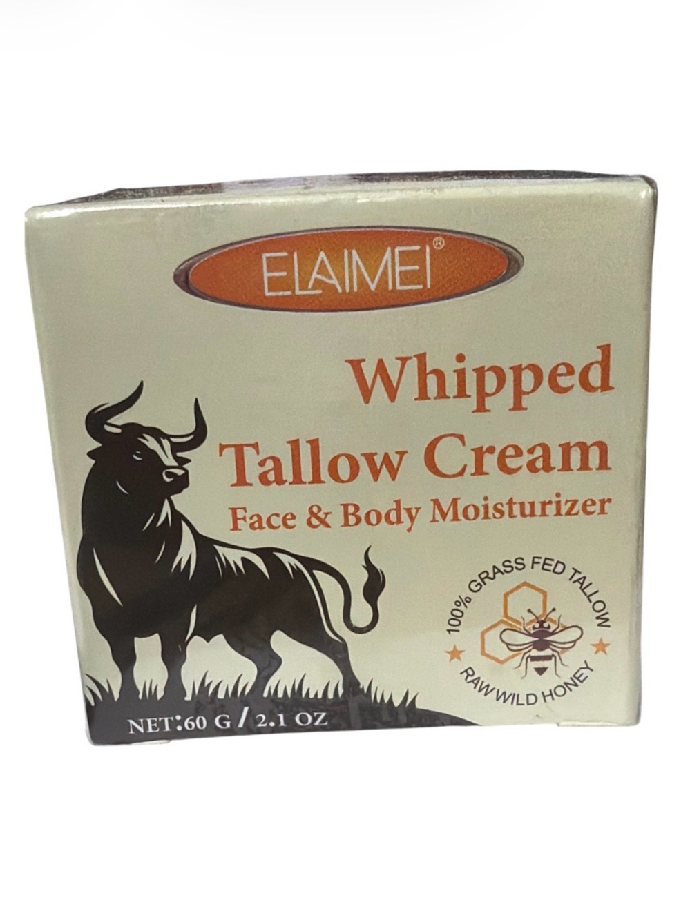 Elaimei Whipped Tallow Cream Face & Body Moisturizer - Cream/Orange